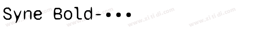 Syne Bold字体转换